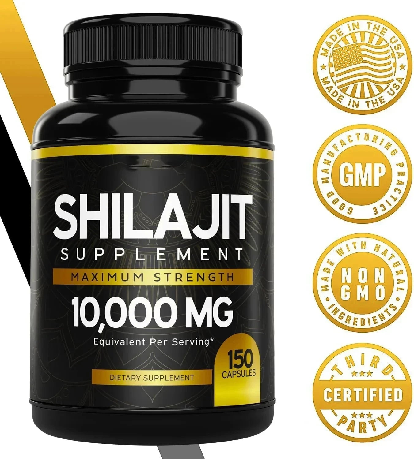Cápsula Shilajit del Himalaya Original de 60 Uds. En minerales de rastro y ácido helicoidal para energía, fuerza muscular e inmunidad, resistencia para hombres
